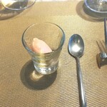 La Brianza - アメーラトマトのソルベ。おいしいお口直し