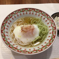 割烹 なか川 三条木屋町 - 鱧を練り込んだ麺