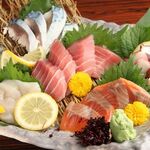 Assortment of five sashimi