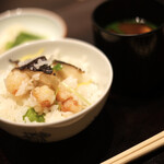 恵比寿 CRAFT - 車海老と椎茸の土鍋炊きご飯