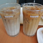 ドトールコーヒーショップ - （左）ソイラテ　（右）アイスラテ