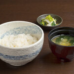 Set of rice and miso soup