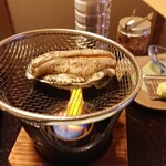 福松荘 - デカイあわびの踊り焼き♪