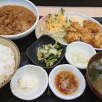 ゆで太郎 - もつ煮込みと唐揚げの定食