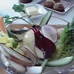 半熟卵と野菜のアンショワイヤード