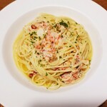 イタリア料理クッチーナ - 紅ズワイガニたっぷりペペロンチーノ