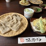 そば茶屋 極楽坊 - 野菜天ざる。1660円