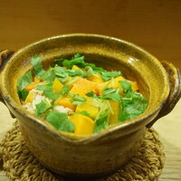 明日香 北千住本店 - 食事：かぼちゃの炊き込みご飯