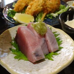 ます田 - カキフライ定食のスマ刺身