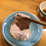 魚がし - 肝醤油をたっぷりつけて…