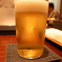 旬彩天 つちや - ちびグラスでビールがいただけるのは有り難いです。