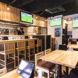 You can watch sports ◎Enjoy your meal in a homely space