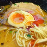 麺屋 双喜 - 終盤の模様。あぁ~終わっちゃう…