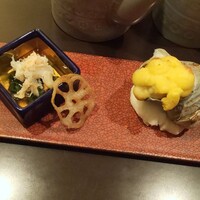 荒井屋 本店 - かき菜と蟹身のお浸しも美味でした♪