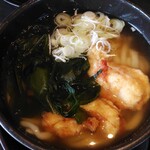 うどん万福 - わかめかしわ天うどん