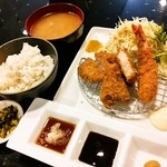 とんかつ きのした - エビ・ヒレ定食