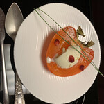 日本料理 銭屋 - 渋柿、塩こうじアイス