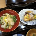 Washokudou Yamazato - ◆鰤大根豆鼓焼　海老芋唐揚げ：海老　水菜　餡掛け