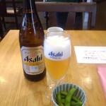 Odawara Hatsuhana - 瓶ビールとおとおし