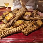 銀座 しのはら - 穴子 栗 銀杏 飯蒸し