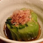 定食サトウ - 雪菜のおひたし