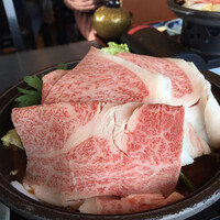 米沢牛黄木 金剛閣 すき焼き しゃぶしゃぶ 毘沙門 - 牛鍋。ご飯3杯食べちゃった