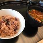 名古屋 浅田 - 赤飯、赤だし、香の物