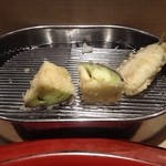 てんぷら 深町 - 水茄子とめゴチ