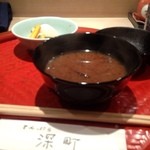 てんぷら 深町 - 蜆の赤出汁