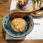 旅荘 かわぐち - 鶏つくねは自分で切って投入