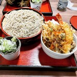 たつみ庵 - 料理写真:海鮮かき揚げ丼＋もりそば　¥1,000-