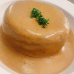 赤白 - 大根のポルチーニ茸のクリームソースかけ　税別180円