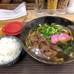 はなちゃんうどん  - 肉うどんと白ごはん（小）