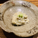 日本橋 蕎ノ字 - ■ 蕎麦がき
      ☆そばの粗挽きは風味豊かな味。
      生わさびと濃いめの蕎麦つゆで頂く。