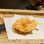 日本橋 蕎ノ字 - ■桜えびかき揚げ
      ☆駿河湾の桜えび。香ばしさと火入れは最高。