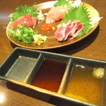 鳥弘 - 鳥の刺身盛り合わせ