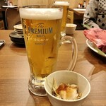 Ossan Sushi Sakaba - 生ビールプレミアムモルツ香るエール税抜399円