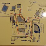 乳頭温泉郷 妙乃湯 - お風呂案内図：こちらも迷路のようです。