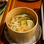 乳頭温泉郷 妙乃湯 - 吸い物代り：稲庭うどん