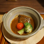 乳頭温泉郷 妙乃湯 - 煮物：県産 秋田牛赤ワイン煮