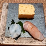 142029599 - ◆北海道の真蛸・だし巻き玉子・真鯛の昆布締め◆♪
                      時計回りに♪