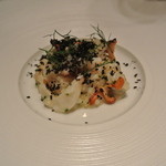 カンテサンス - ミル貝、ジロル茸のリゾット、夏の黒トリュフ