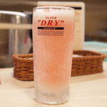 トンテキ食堂8 - ピンクのお酒(カンパリ＋カルピスソーダ)