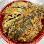 個室居酒屋　馬に魚に　 - 蓋が閉まらない天丼