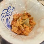 鮨 心白 - 小海老の炊き合わせ　これでまた酒が呑めるな