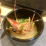 鮨 心白 - 車海老の頭入りの御御御付けが出てくるとそろそろ最終盤ですね