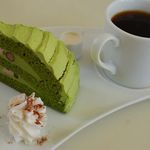 キラキラ - ケーキセット（抹茶ズコット）
