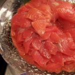 ラビスタ函館ベイ - 56 ﾊﾞｲｷﾝｸﾞ料理・勝手丼ｺｰﾅｰのｻｰﾓﾝ刺し一例