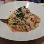 ボーノ - ランチパスタ  エリンギとベーコンのペペロンチーノ