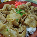 （2012/7月）「豚焼き肉丼サラダ付き」の豚焼き肉丼アップ